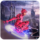 Flying Lady Bug City Crime Battle icône
