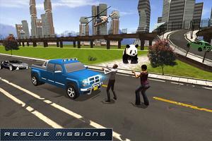 Flying Superhero Panda Sim Ekran Görüntüsü 2
