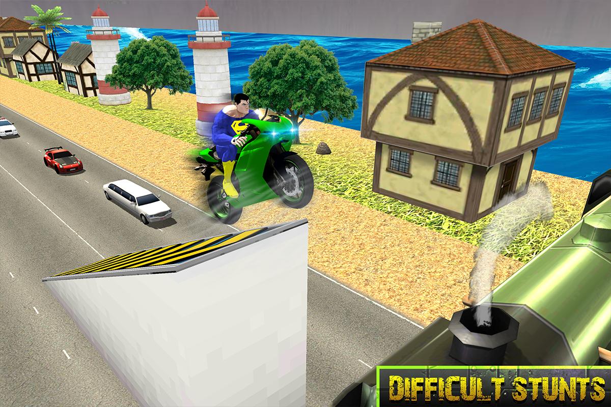 Super Hero Bike Highway Stunts For Android Apk Download - supa bike roblox