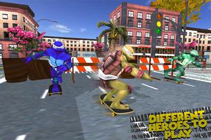 Street Ninja Hero Skating 3D capture d'écran 1