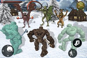 Yeti Monster jungle Simulator Affiche