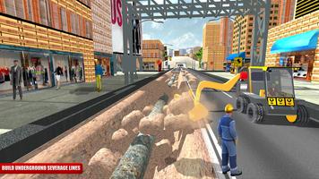 City Road Construction Sim 2018 syot layar 1