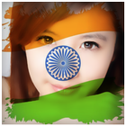 Indian Flag on Photo icône