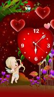 Poster Love Clock Valentine theme