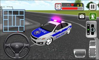 Police Car Driving 3D Plakat