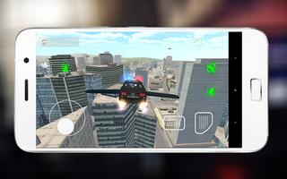 🚔Flying Police Car Sim 3D Pro captura de pantalla 2