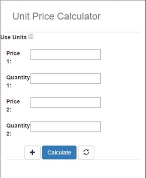 unit price calculator poster