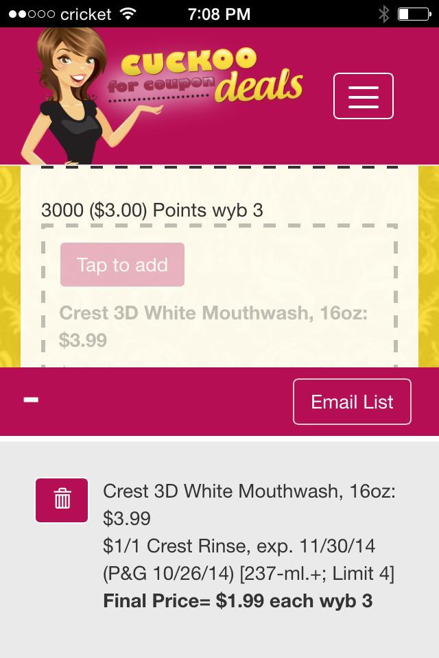 Cuckoo for Coupon Deals captura de pantalla 4