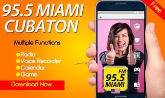 95.7 Radio Station Miami Online Free Radio FM Plakat