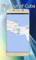 Cuba map Affiche