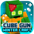 Cube Gun 3D : Winter Craft icône