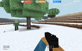Cube Gun 3D : Winter Craft capture d'écran 3