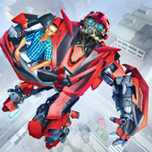 Future Flying City Robot Transform Rescue Missions icon