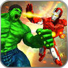 Incredible Monster vs Iron Robot Avenger City Hero Zeichen