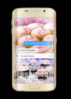 Galaxy Sweet Cupcake Keyboard Theme 2018 ภาพหน้าจอ 2