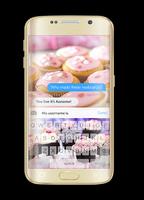 برنامه‌نما Galaxy Sweet Cupcake Keyboard Theme 2018 عکس از صفحه