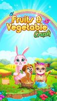 Fruits and Vegetable Crush: Rescue Pet Puzzle Game 포스터
