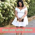 curvy plus size white dress icône