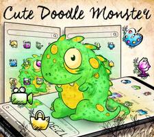 پوستر Cute Cartoon Doodle Monster