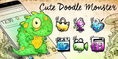 Cute Cartoon Doodle Monster syot layar 3