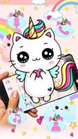 Cute Cat Unicorn Theme poster