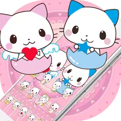 Cute Cartoon Cat Love Theme APK download