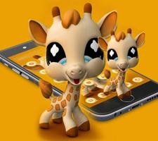 برنامه‌نما Cute Cartoon Giraffe Theme عکس از صفحه