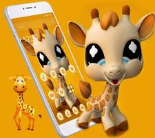 Cute Cartoon Giraffe Theme capture d'écran 2