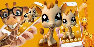 Cute Cartoon Giraffe Theme capture d'écran 3
