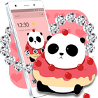 Cute Cartoon Panda Theme icône
