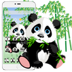 Cute Cartoon Panda Green Grass Theme