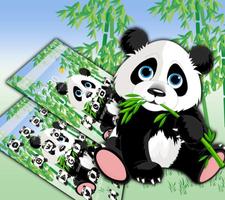 Cute Cartoon Panda Green Grass Theme capture d'écran 1
