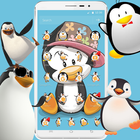 Cute Cartoon Penguin Theme ไอคอน