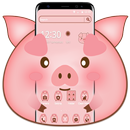 Cute Cartoon Pig Theme aplikacja