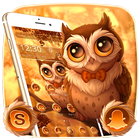 Cute Autumn Owl Theme ícone