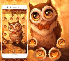 Cute Autumn Owl Theme poster