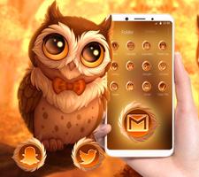 Dễ thương Autumn Owl Theme ảnh chụp màn hình 1