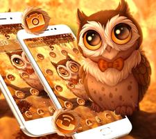 Dễ thương Autumn Owl Theme ảnh chụp màn hình 2