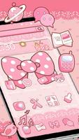 Cute Bow Kitty Theme imagem de tela 1