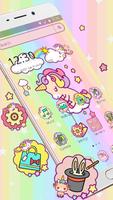 Cute baby Unicorn Theme poster