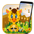 Cute Baby Giraffe Cartoon Theme APK