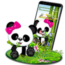 Cute Eating Bamboo Baby Panda Theme aplikacja