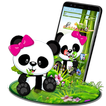 Cute Eating Bamboo Baby Panda Theme