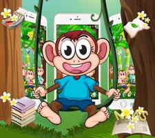 Cute Banna Monkey Theme скриншот 2