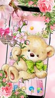 Cute Brown Teddy Bear Theme स्क्रीनशॉट 1