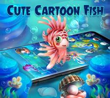 Cute Cartoon Fish Theme Affiche