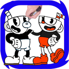 how to draw Cuphead coloring book new ícone