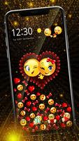 Cute Emoji Couple Gravity Theme Affiche
