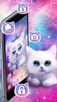 Cute Fluffy Kitten Theme تصوير الشاشة 1