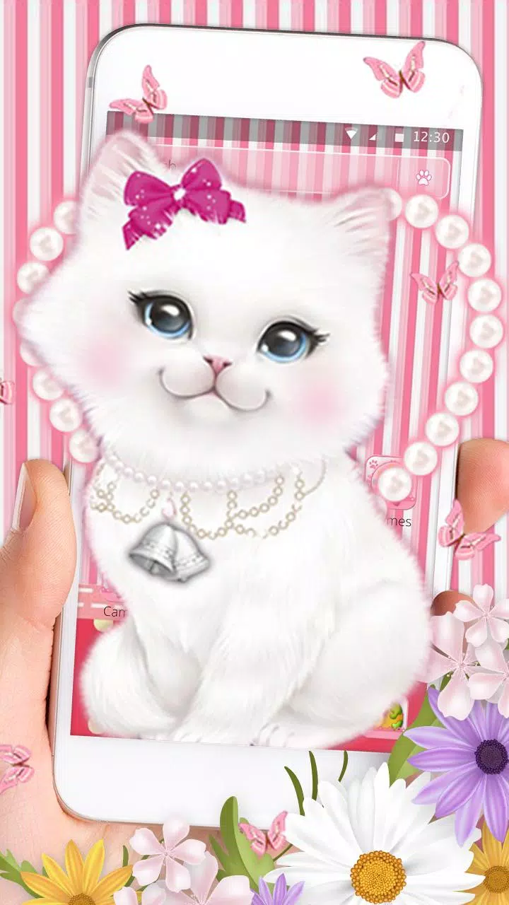 Cute Fluffy Pearl White Cat Theme APK for Android Download Cute Fluffy Pearl White Cat Theme APK for Android Download